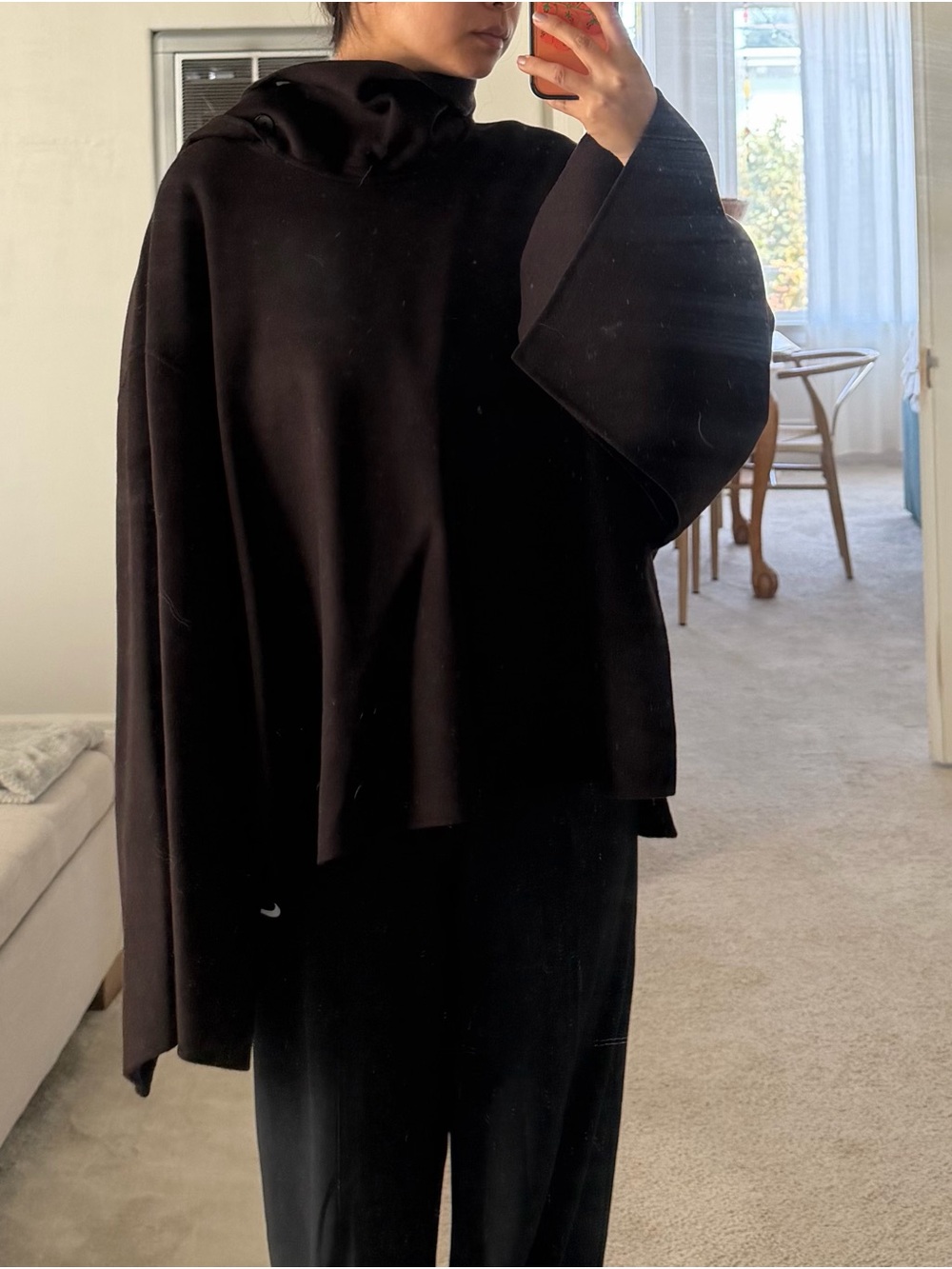 COS brown poncho/cape